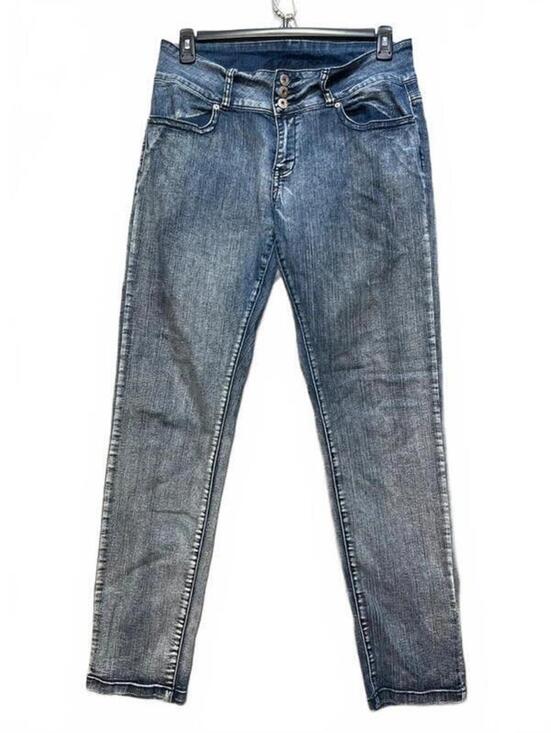 Denim - Bubblegum Jeans Womens Size 16 High Rise Y2K Acid Wash Stretch Skinny Denim